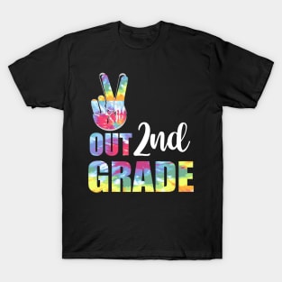 Peace out 2nd grade end of school l. Last day of school. Summer break T-Shirt